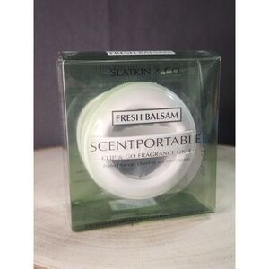 Slatkin & Co Scentportable Clip & Go Fresh Balsam Fragrance Portable Unit NEW